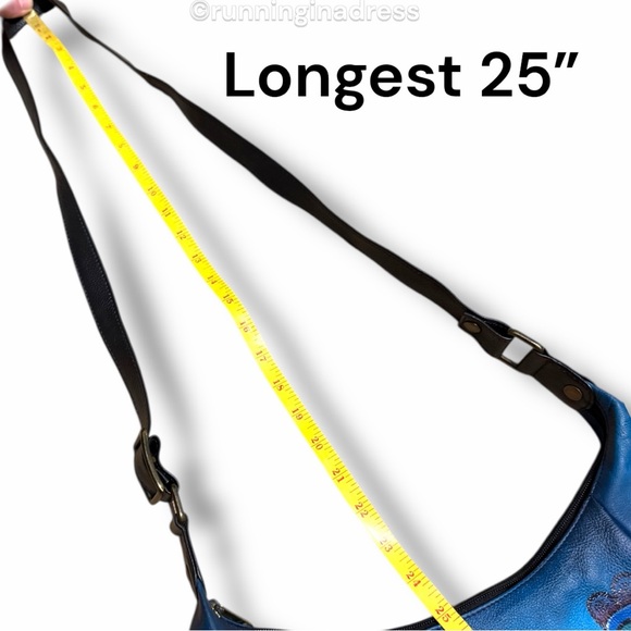 NEW Anuschka Hand Painted Large Multi Pocket Hobo Handbag Denim Paisley Floral - Picture 11 of 16